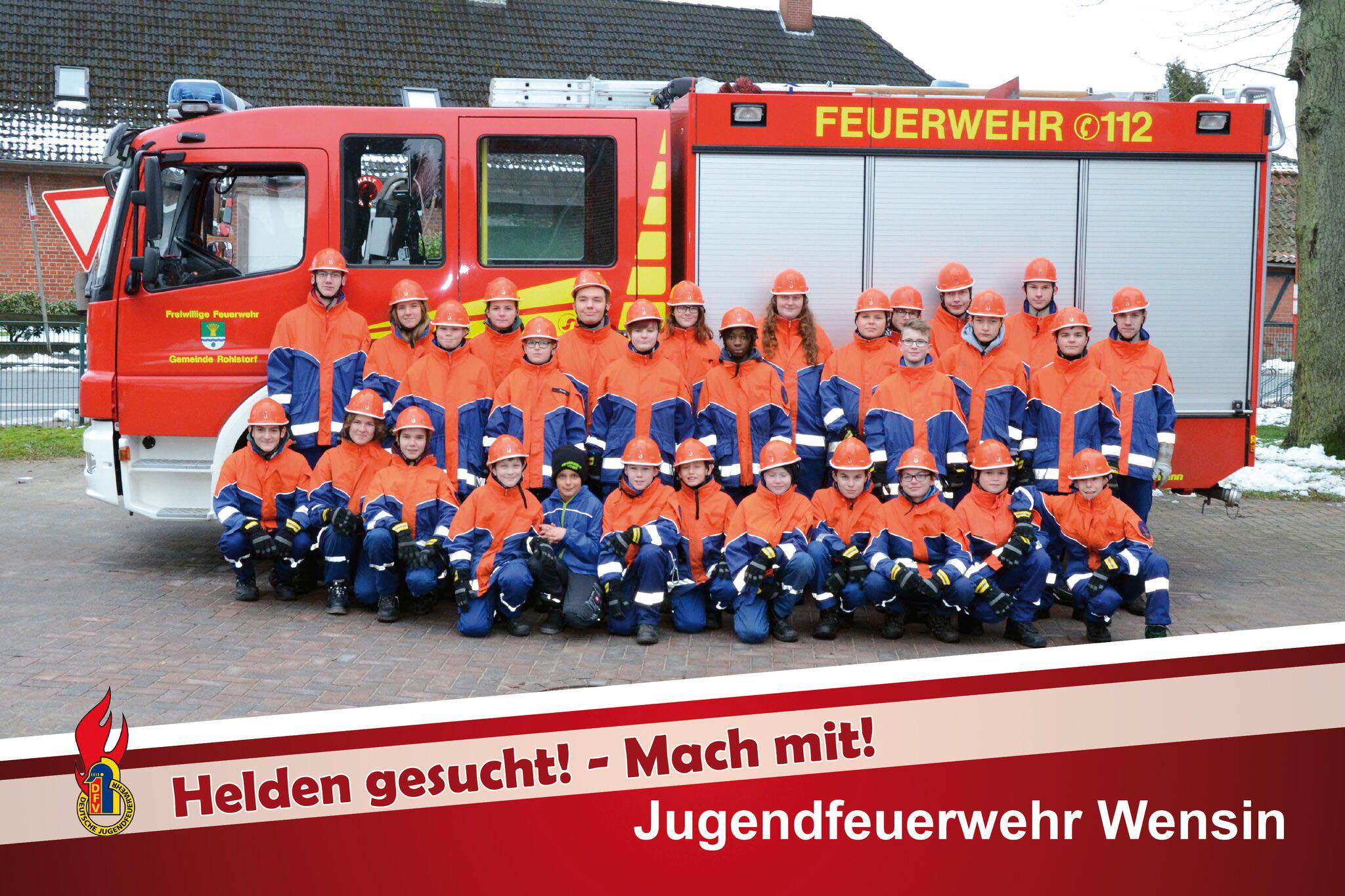 Jugendfeuerwehr Wensin bei der Übung